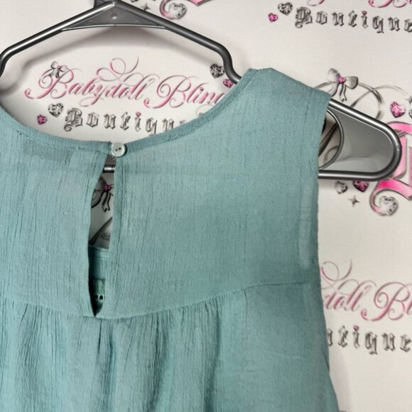 Mandee tank top crochet blue boho sea ocean beach flowy comfy bohemian beachy - Picture 5 of 8